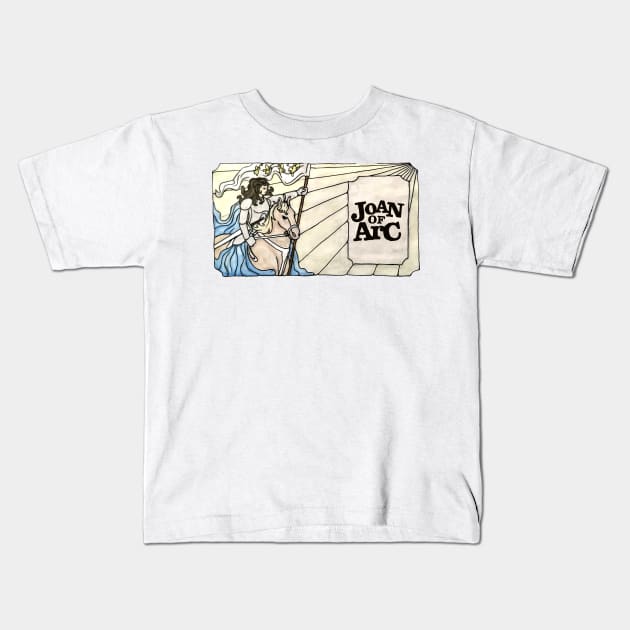 Joan of Arc Kids T-Shirt by samuel sisco